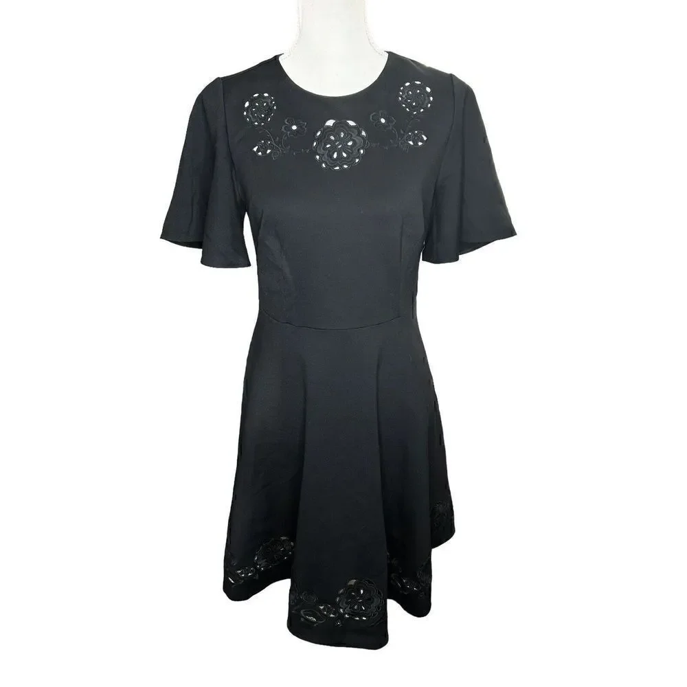 Kate Spade New York Embroidered Cutwork Ponte Dress Size 8 NWT $298